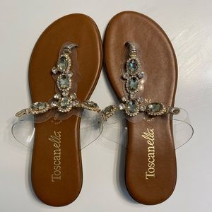 Toscanella Sparkly Sandals size 8 - never worn, essentially new.